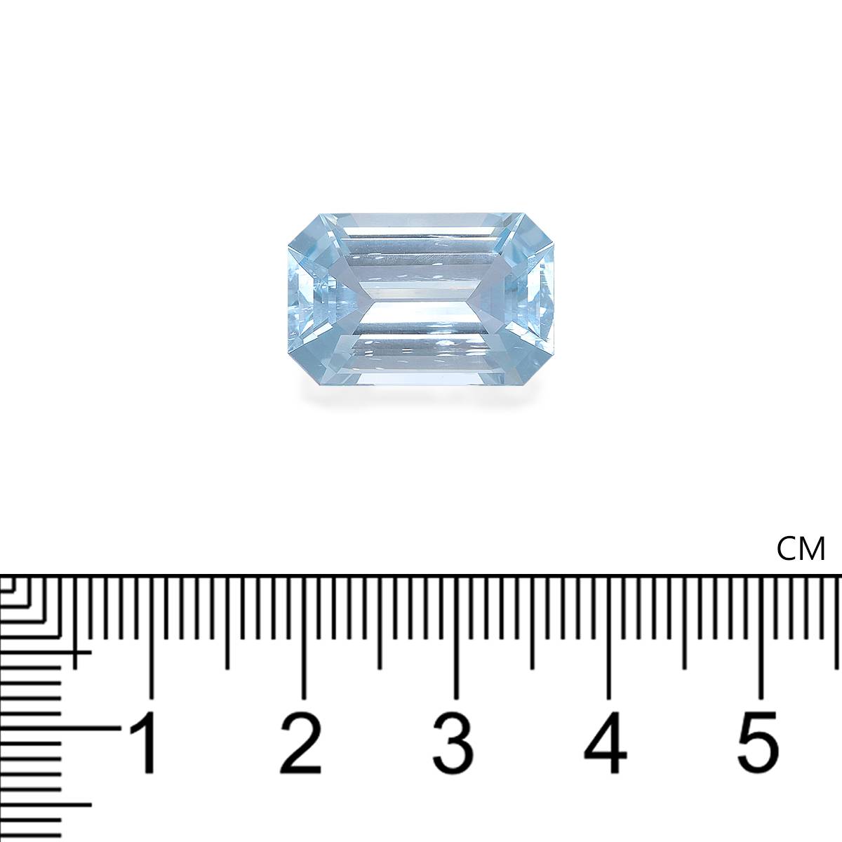 baby blue aquamarine, 10.82ct rectangular cut — view 4