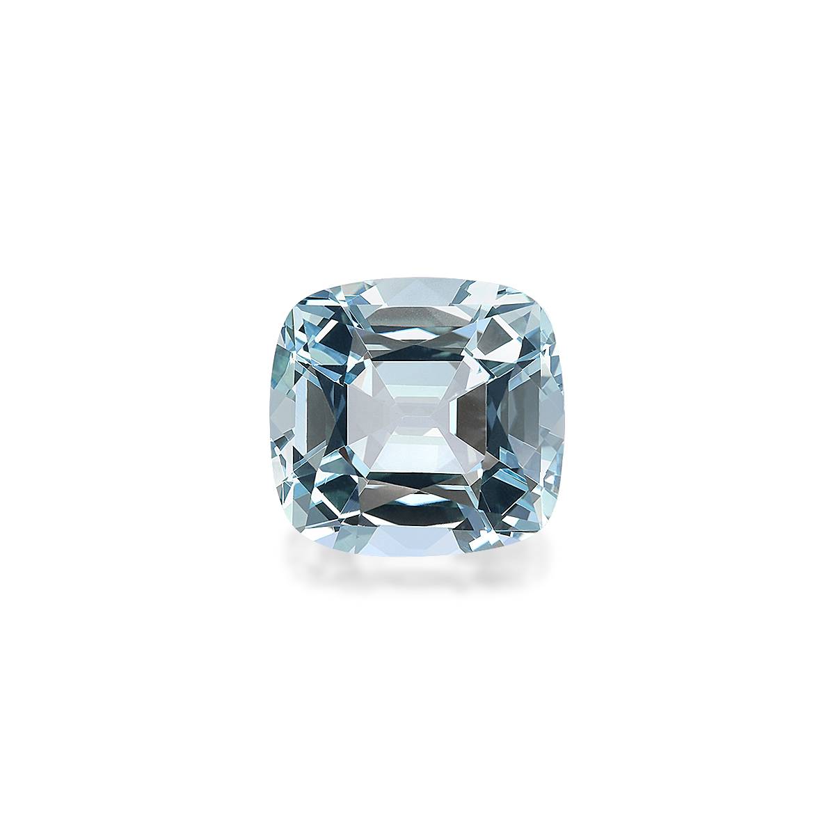 sky blue aquamarine, 7.34ct cushion cut — main view