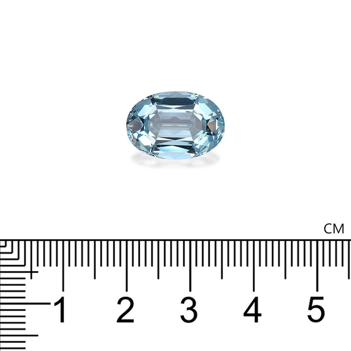 baby blue aquamarine, 7.39ct oval cut — view 4