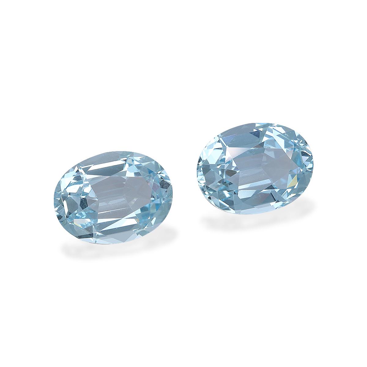baby blue aquamarine, 6.65ct oval cut — view 3