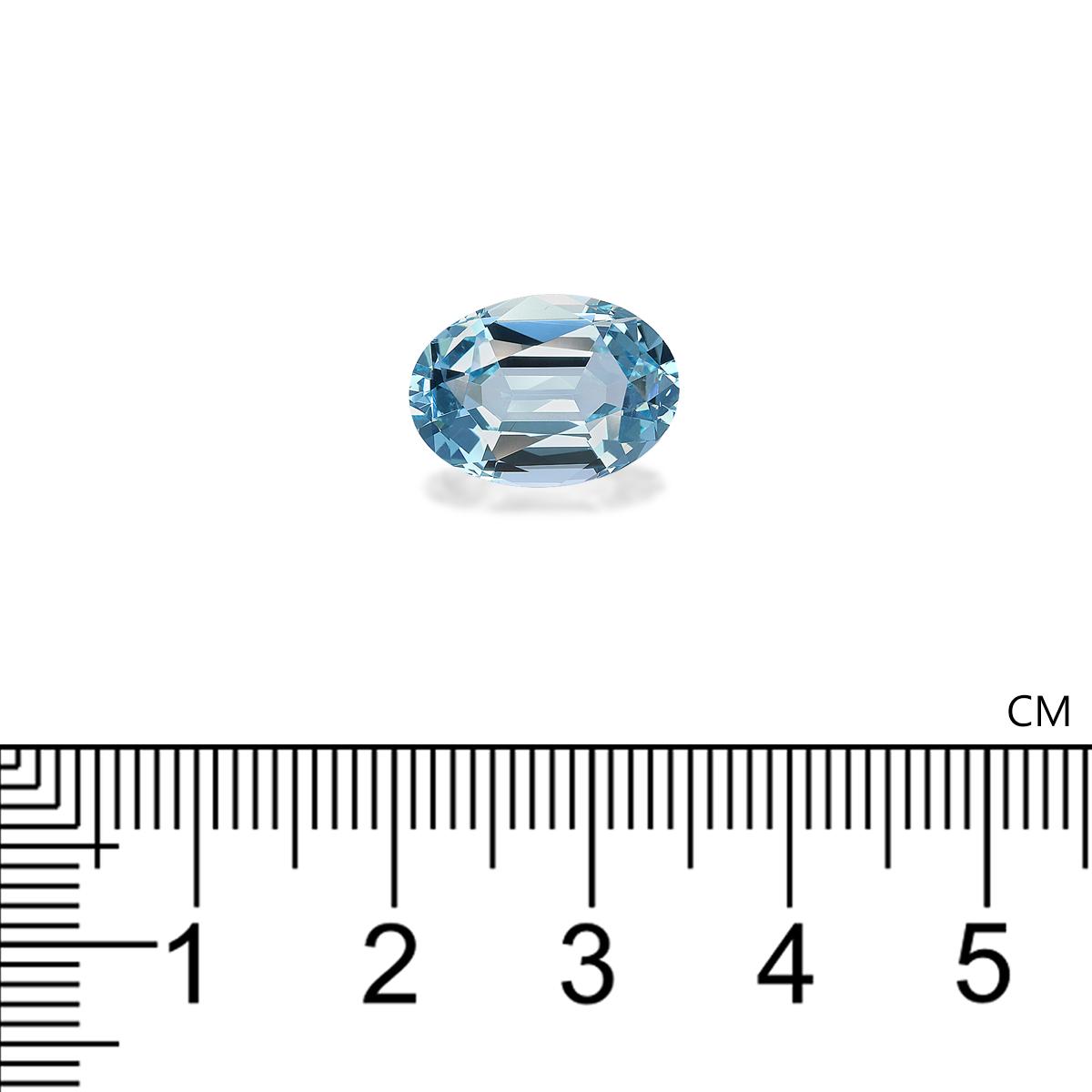 baby blue aquamarine, 5.18ct oval cut — view 4