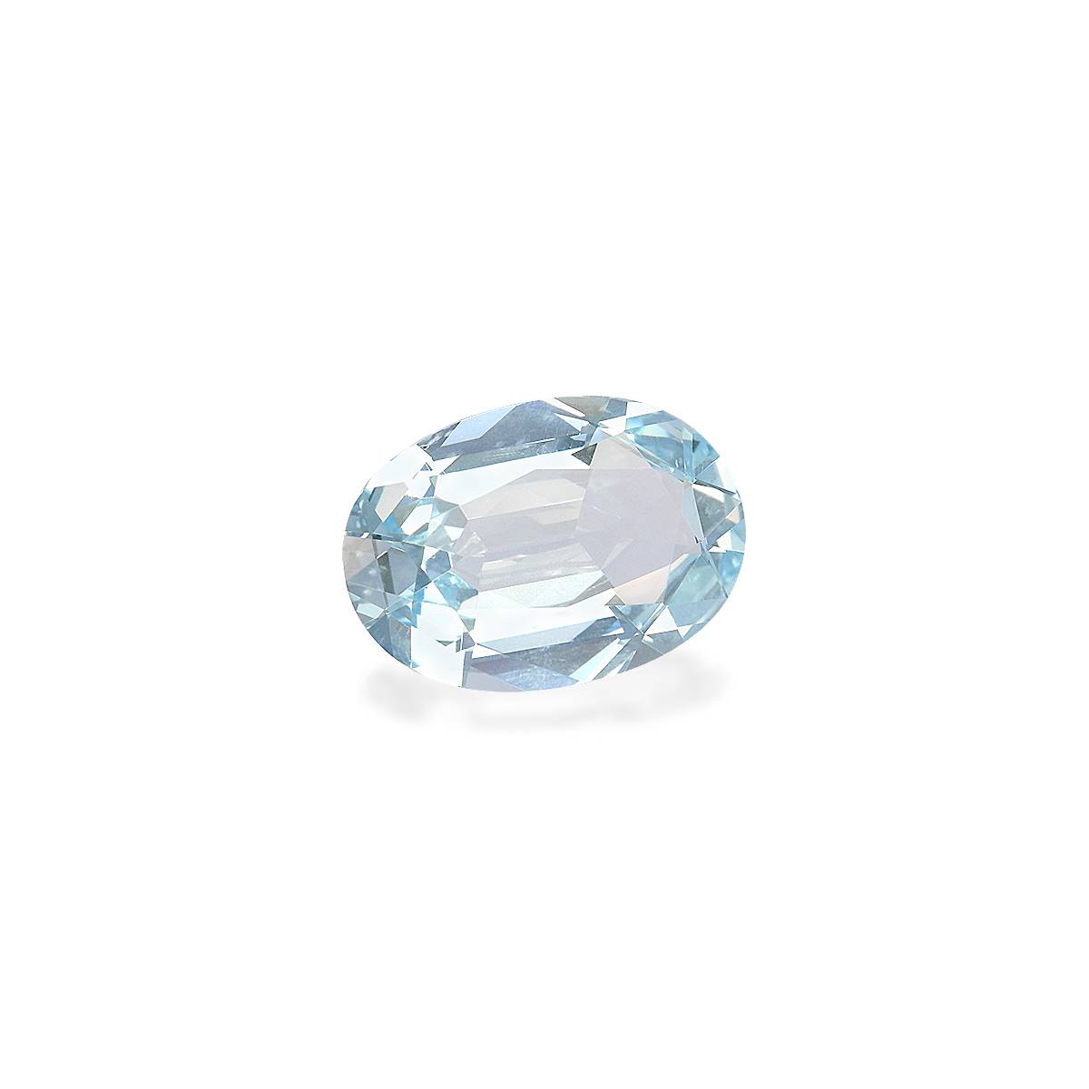 sky blue aquamarine, 3.3ct oval cut — view 3