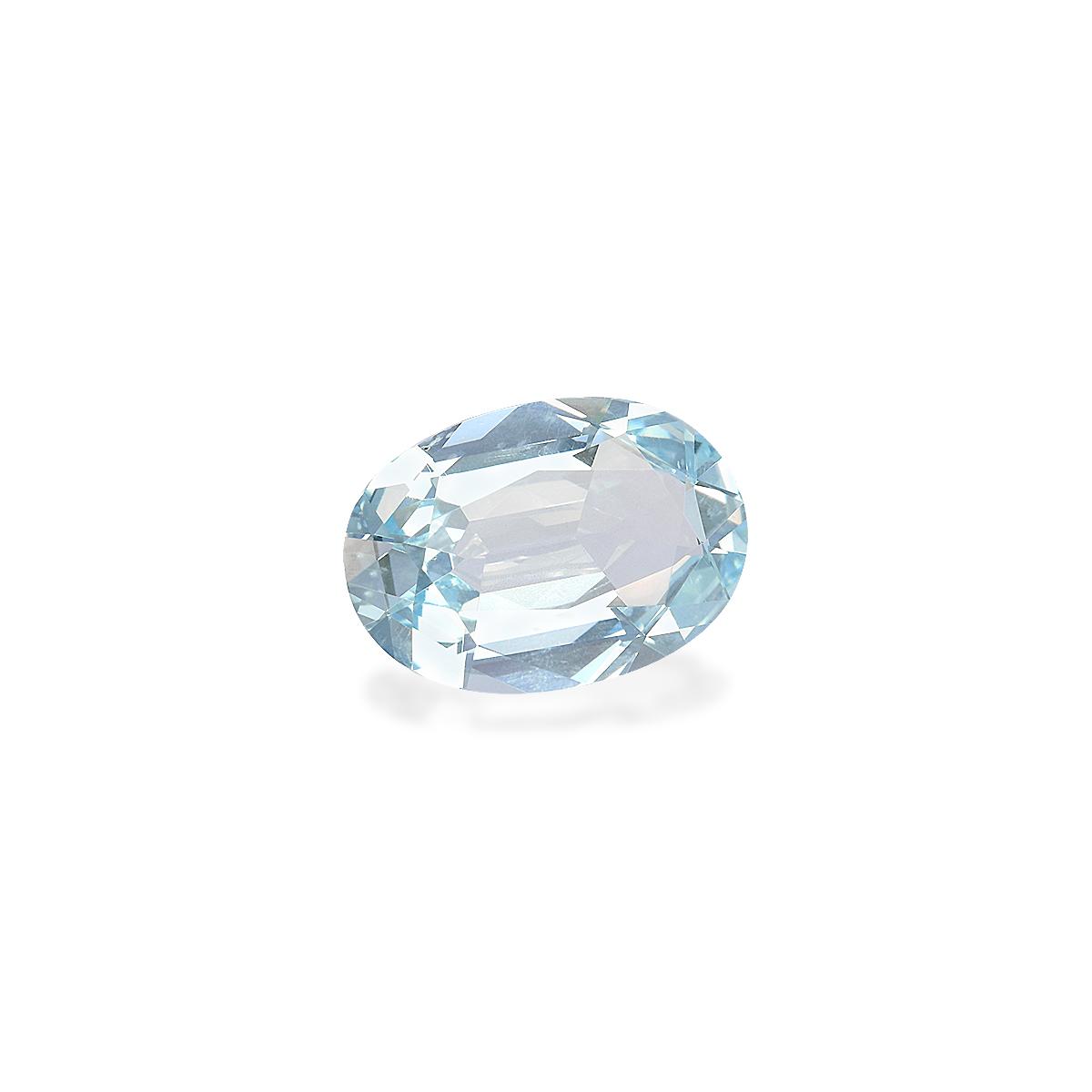 sky blue aquamarine, 3.3ct oval cut — view 3