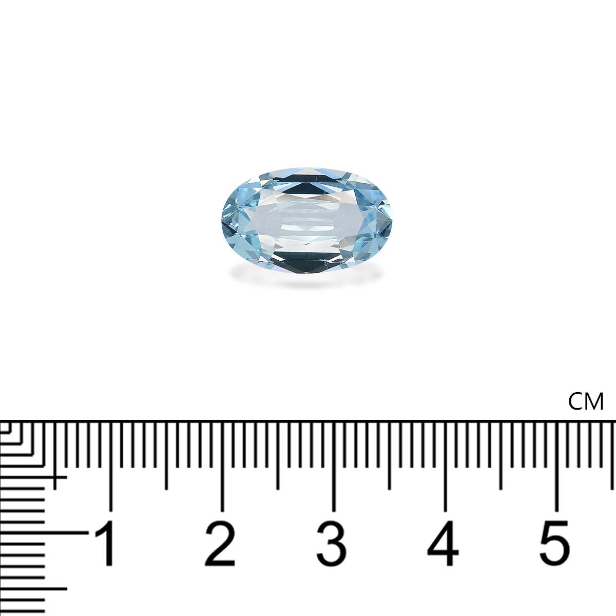 baby blue aquamarine, 4.51ct oval cut — view 4