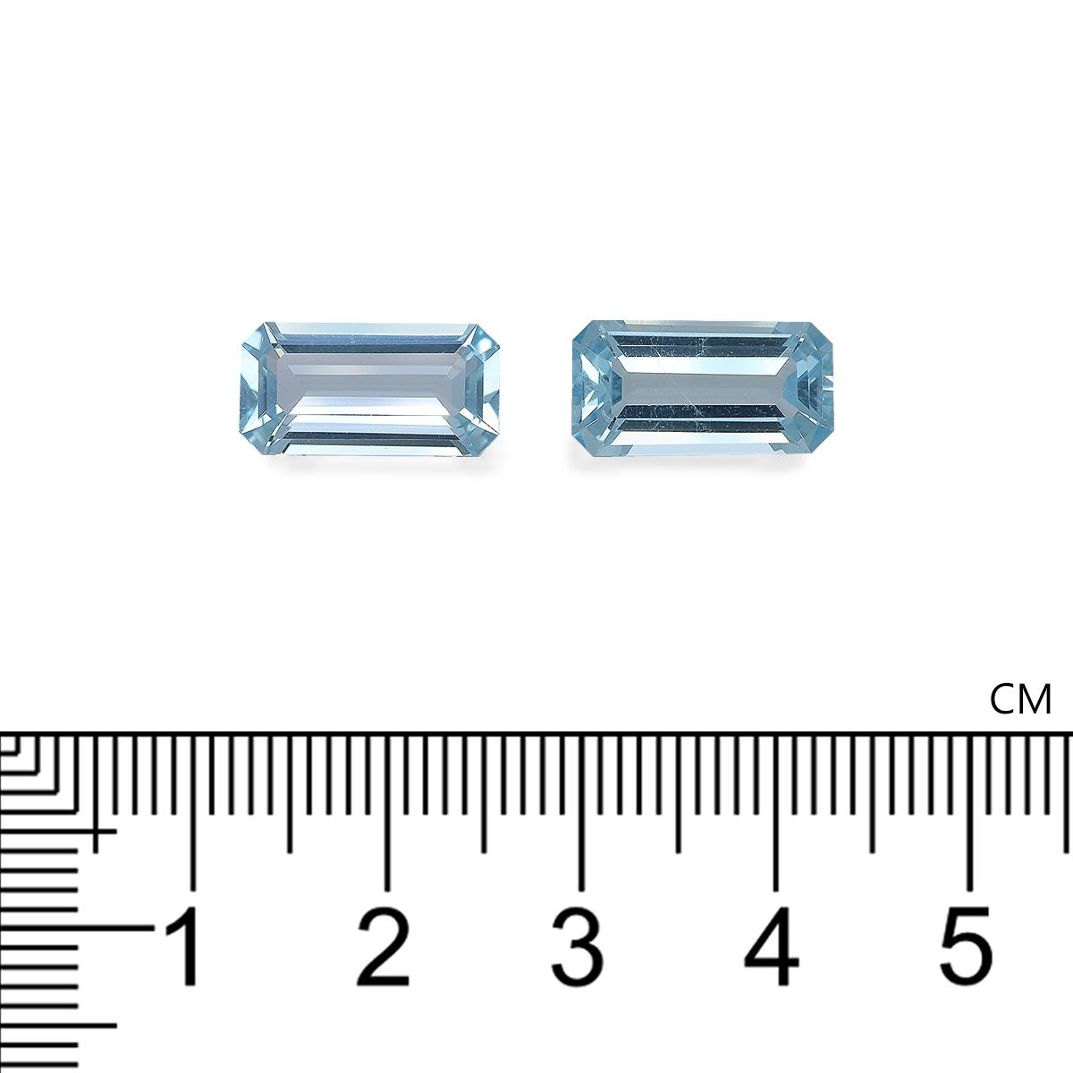 sky blue aquamarine, 6.82ct rectangular cut — view 4