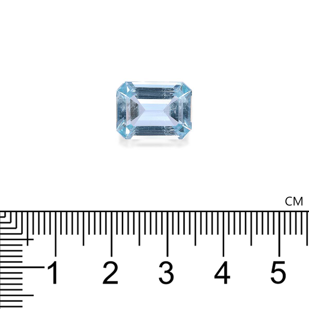 baby blue aquamarine, 5.72ct rectangular cut — view 4