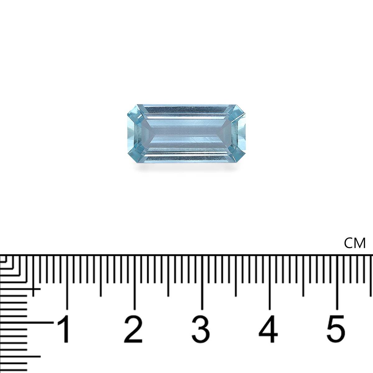 baby blue aquamarine, 6.09ct rectangular cut — view 4