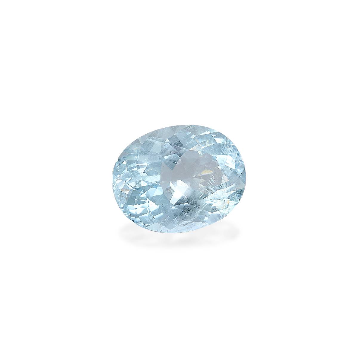 baby blue aquamarine, 8.73ct oval cut — view 3