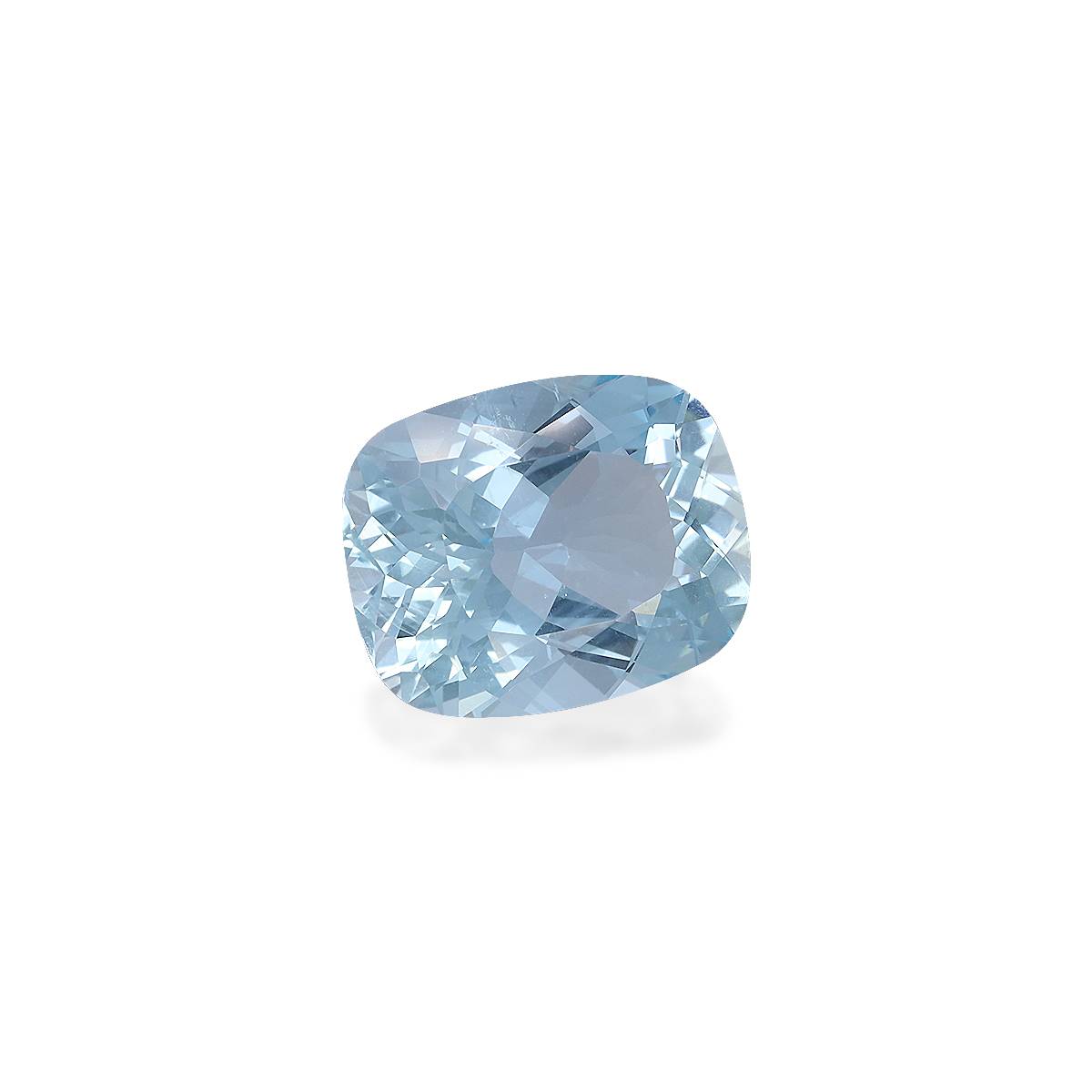 baby blue aquamarine, 6.62ct cushion cut — view 3