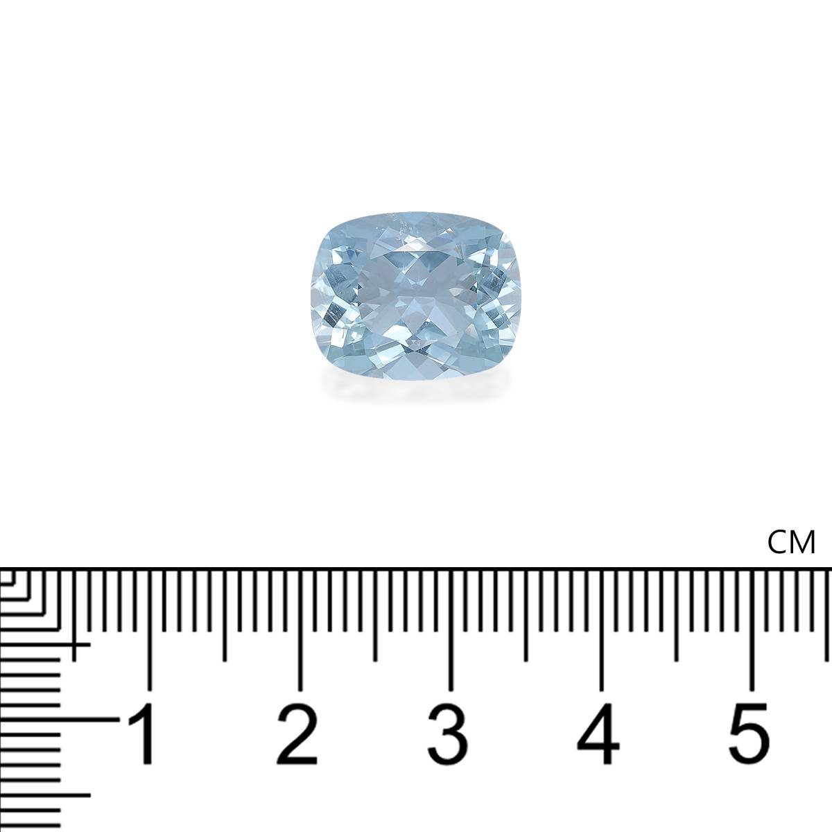 baby blue aquamarine, 6.62ct cushion cut — view 4