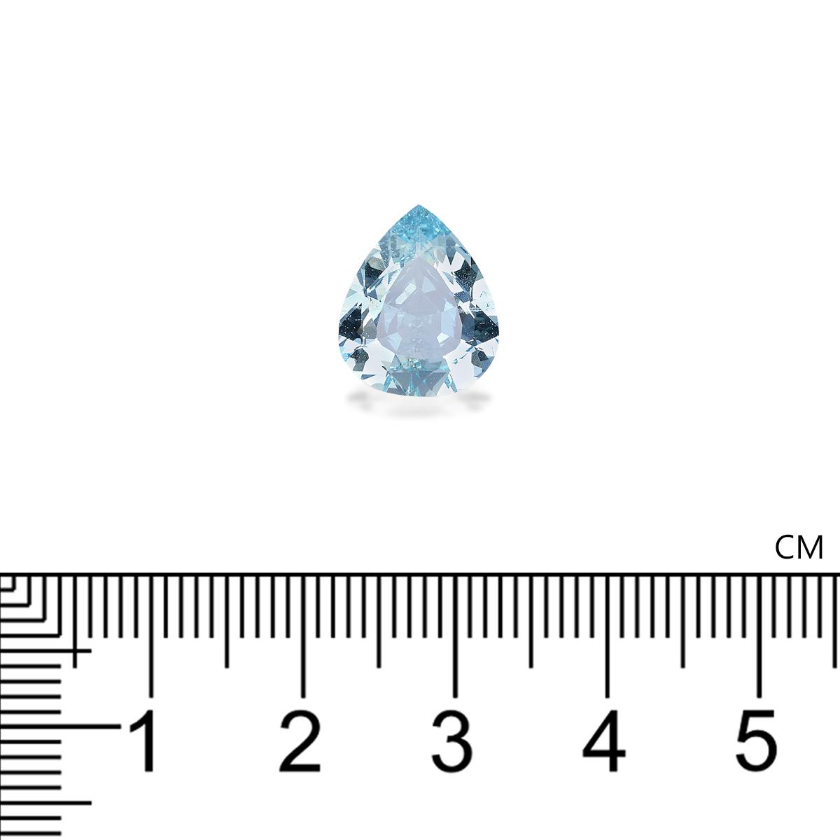 baby blue aquamarine, 3.23ct pear cut — view 4