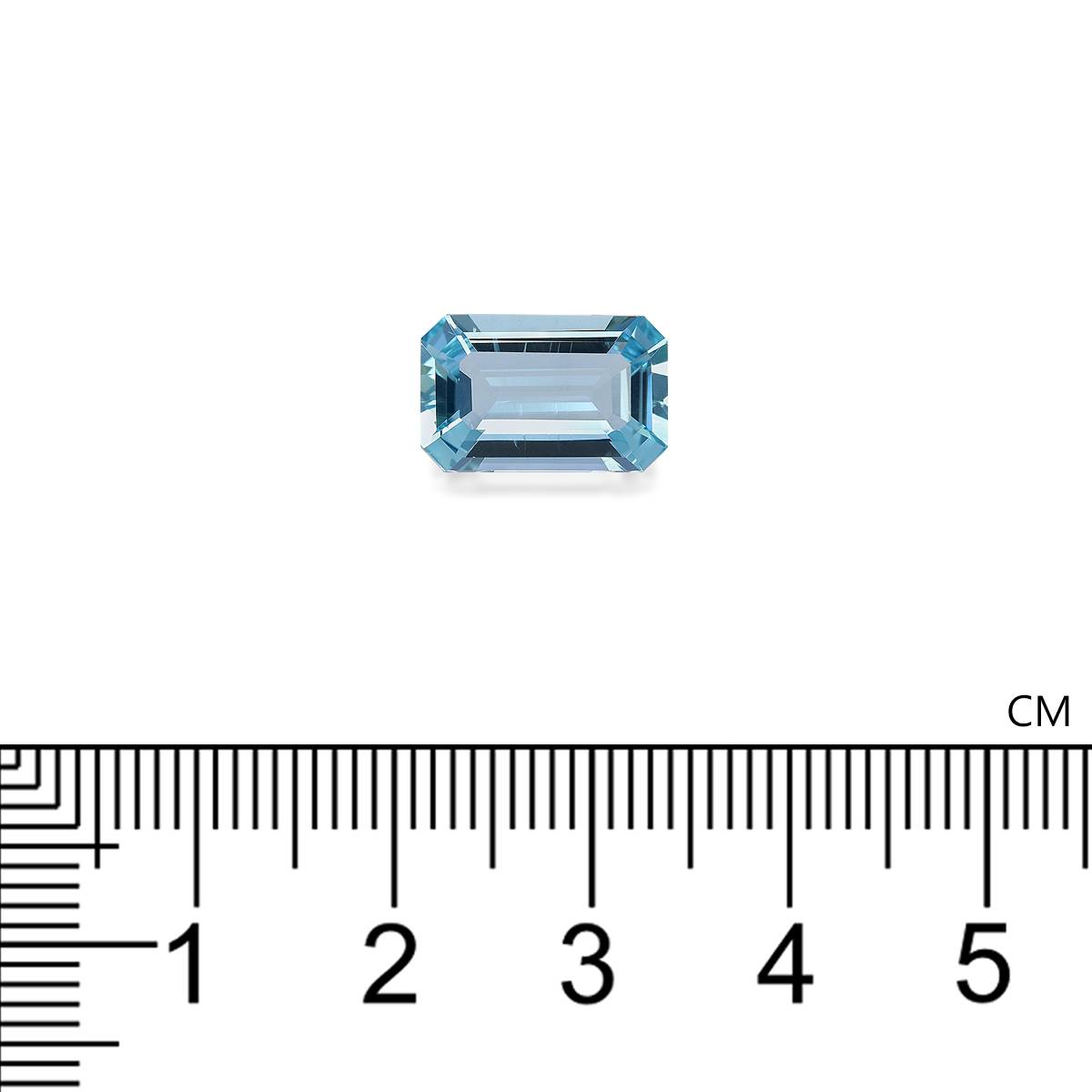 ice blue aquamarine, 3.75ct rectangular cut — view 4