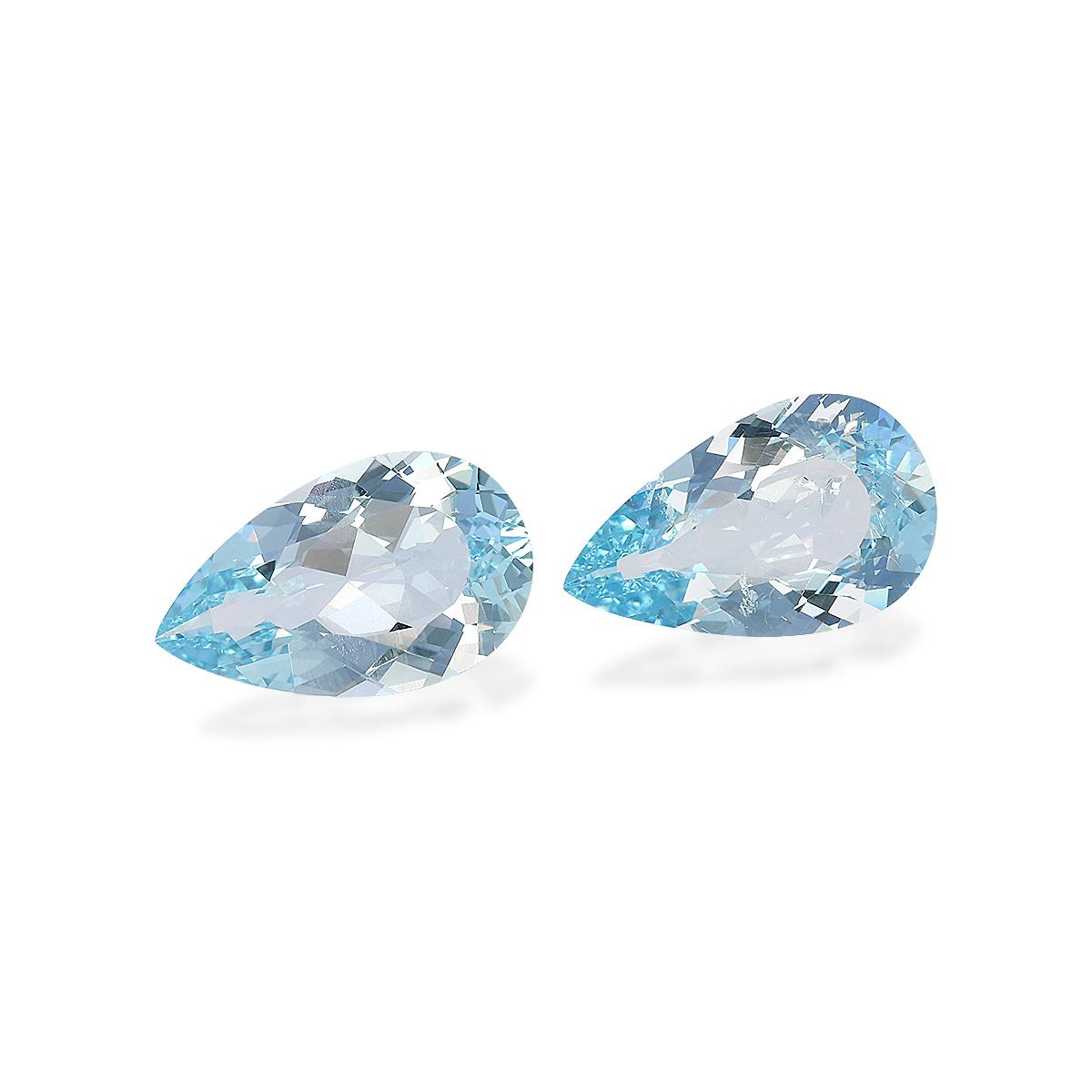 baby blue aquamarine, 6.49ct pear cut — view 3
