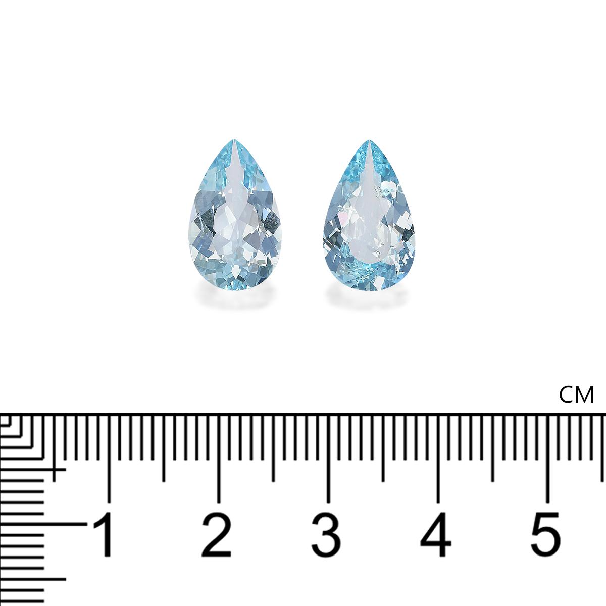 baby blue aquamarine, 6.49ct pear cut — view 4