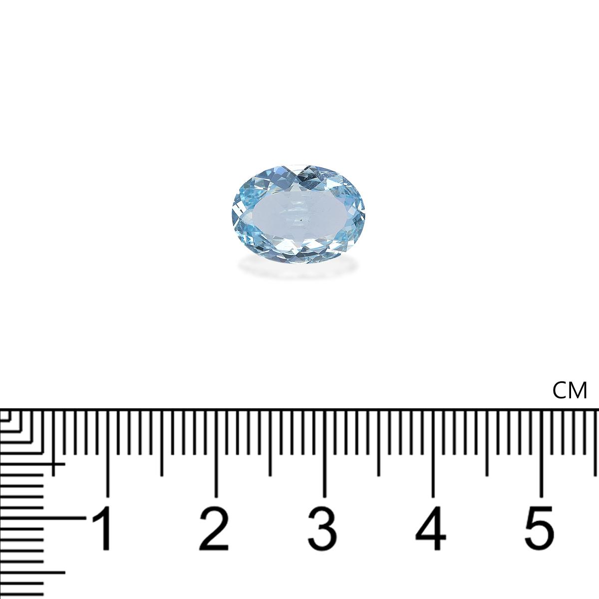 baby blue aquamarine, 3.12ct oval cut — view 4
