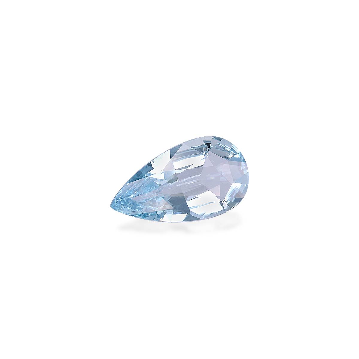 baby blue aquamarine, 4.87ct pear cut — view 3