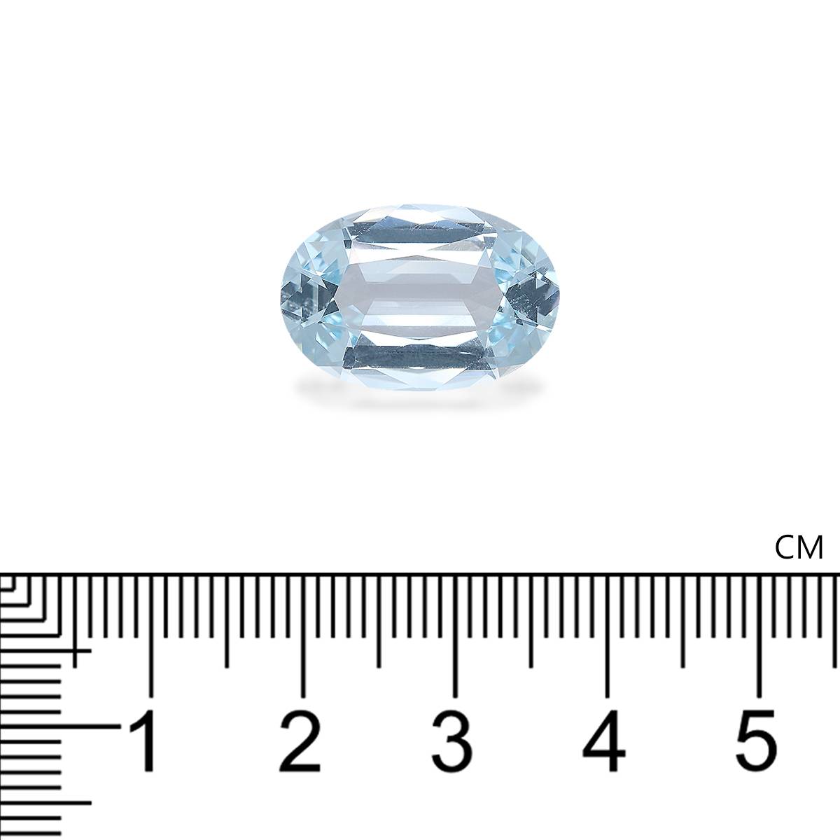 sky blue aquamarine, 9ct oval cut — view 4