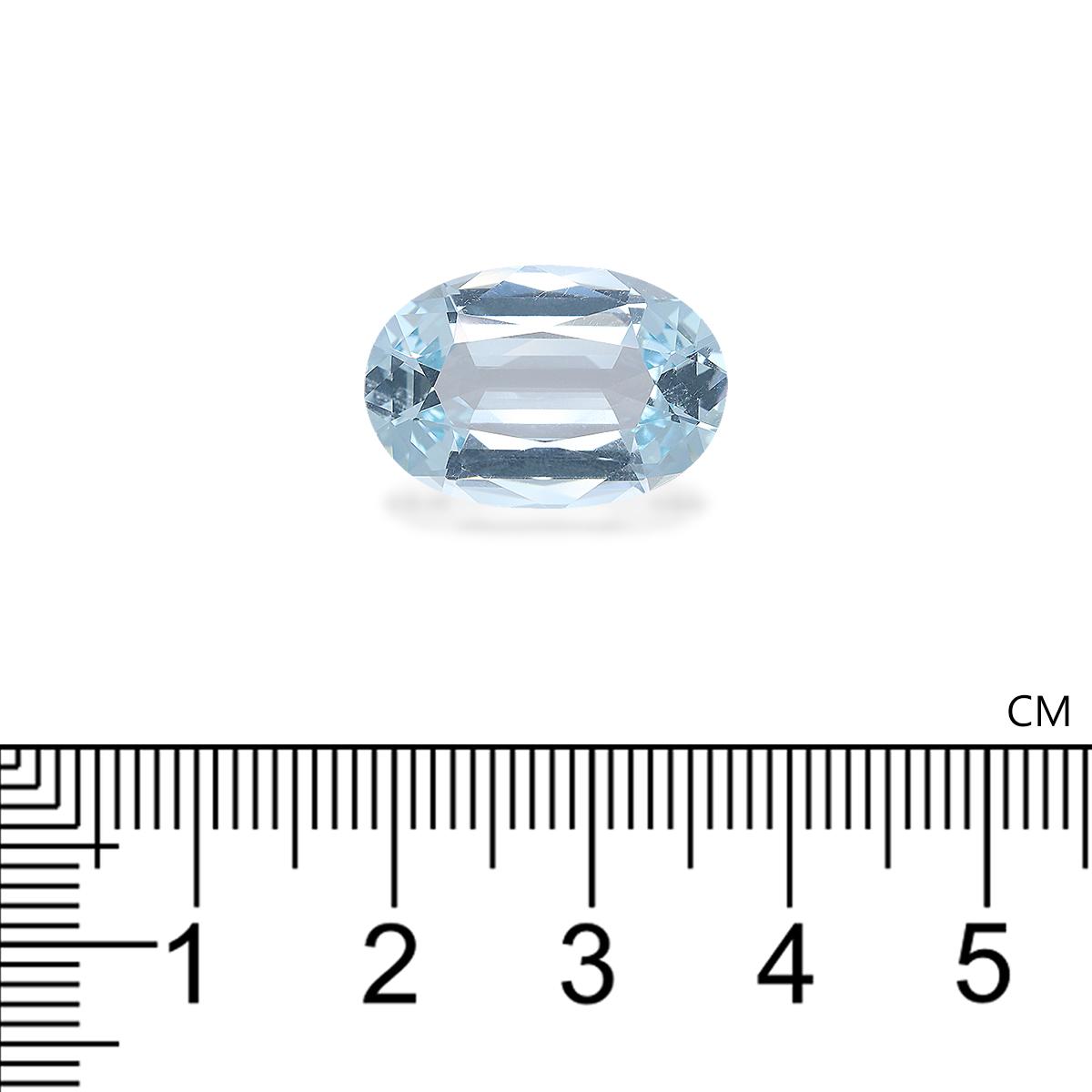 sky blue aquamarine, 9ct oval cut — view 4