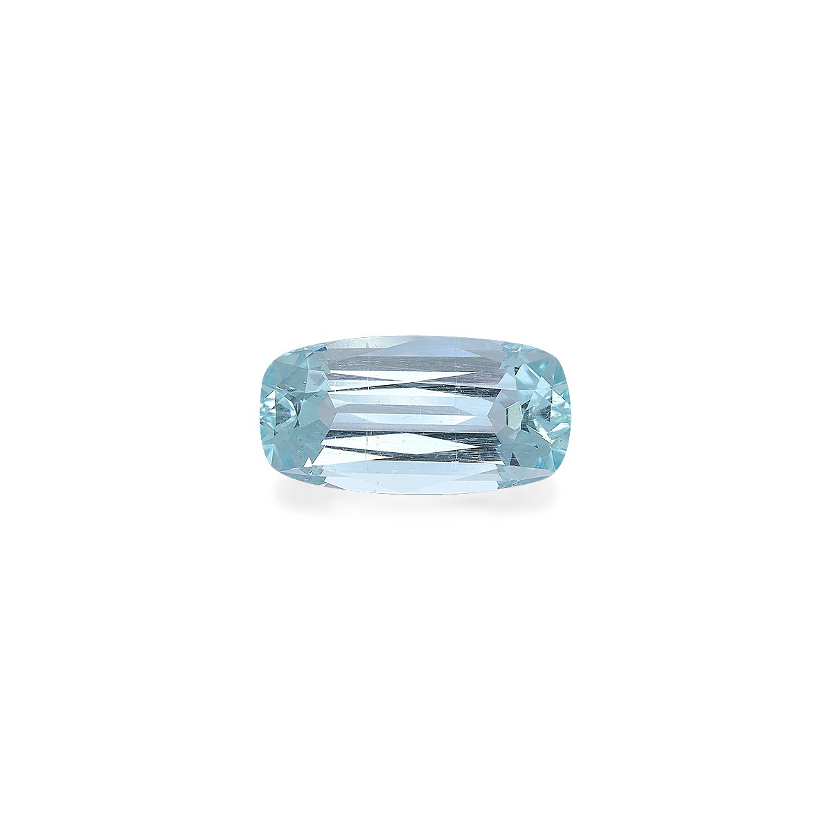 sky blue aquamarine, 7.03ct cushion cut — main view
