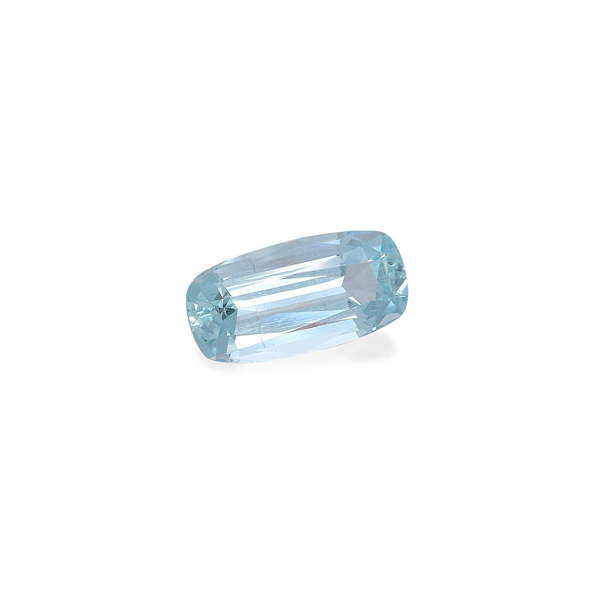 sky blue aquamarine, 7.03ct cushion cut — view 3