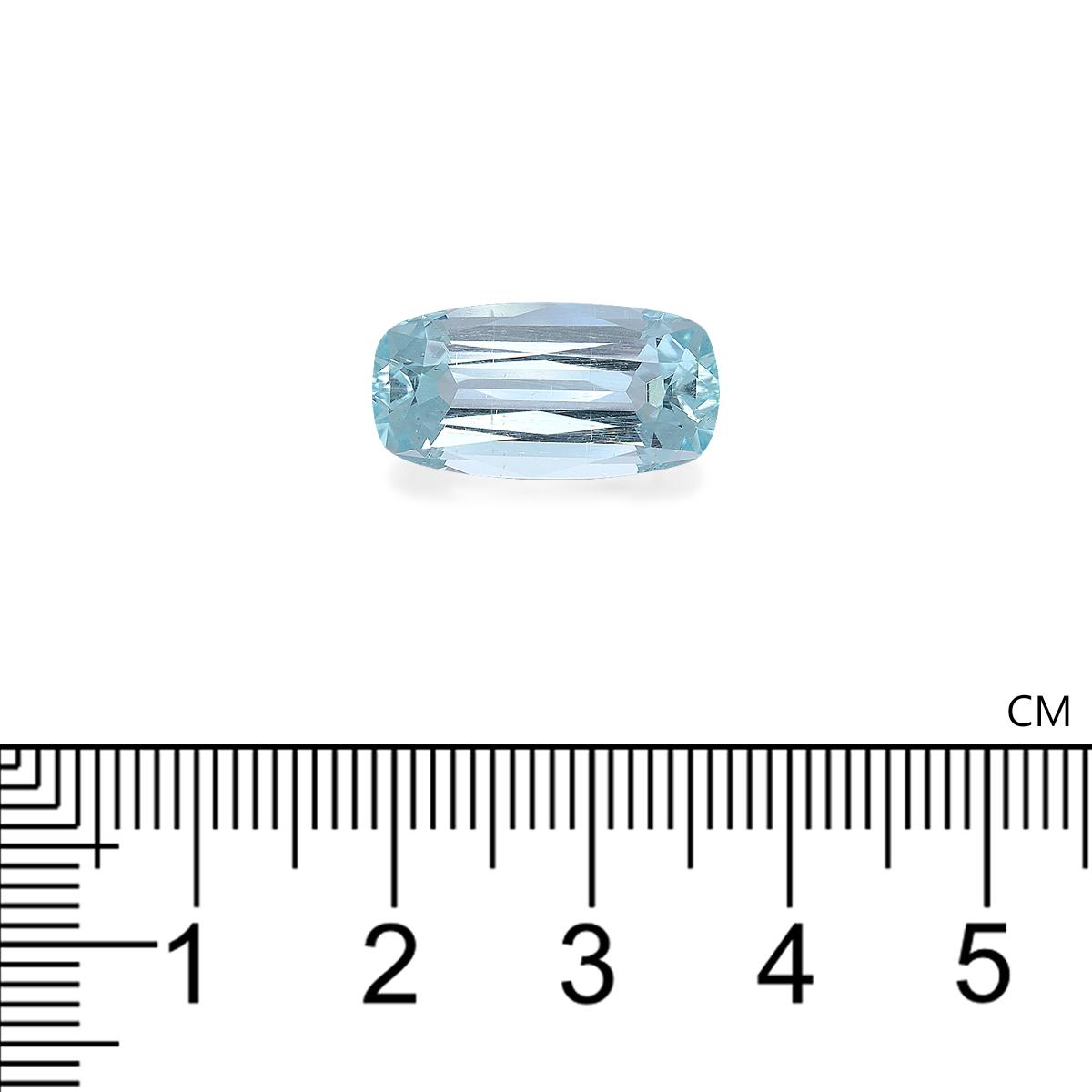 sky blue aquamarine, 7.03ct cushion cut — view 4