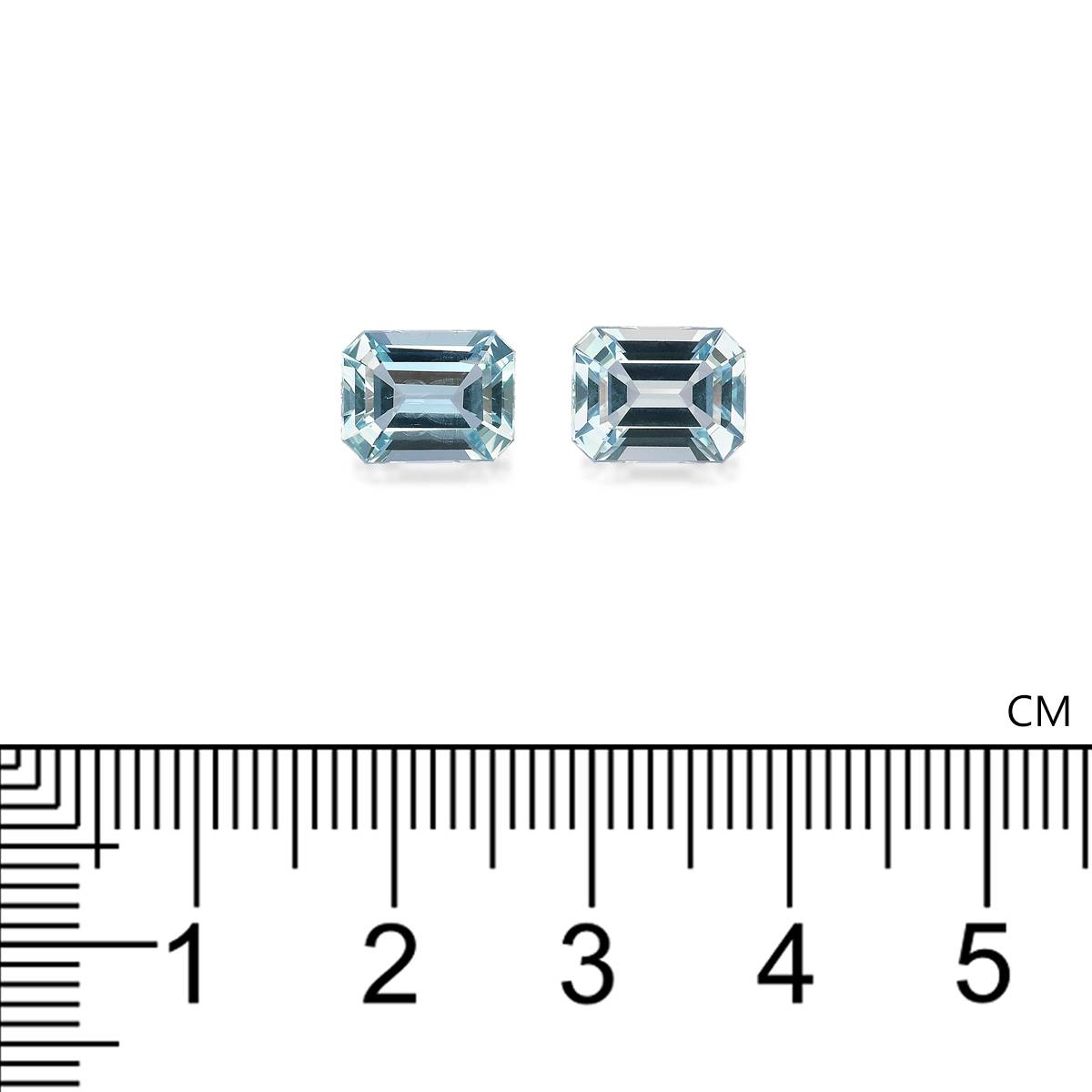 sky blue aquamarine, 4.08ct rectangular cut — view 4