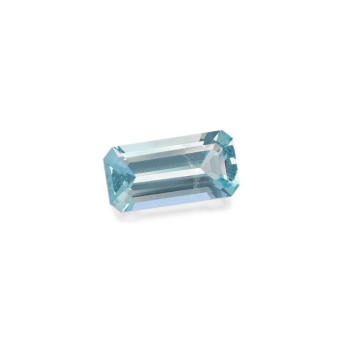 teal blue aquamarine, 3.8ct rectangular cut — view 3
