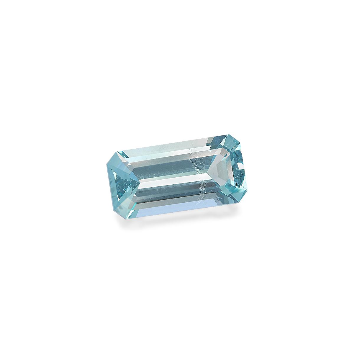 teal blue aquamarine, 3.8ct rectangular cut — view 3