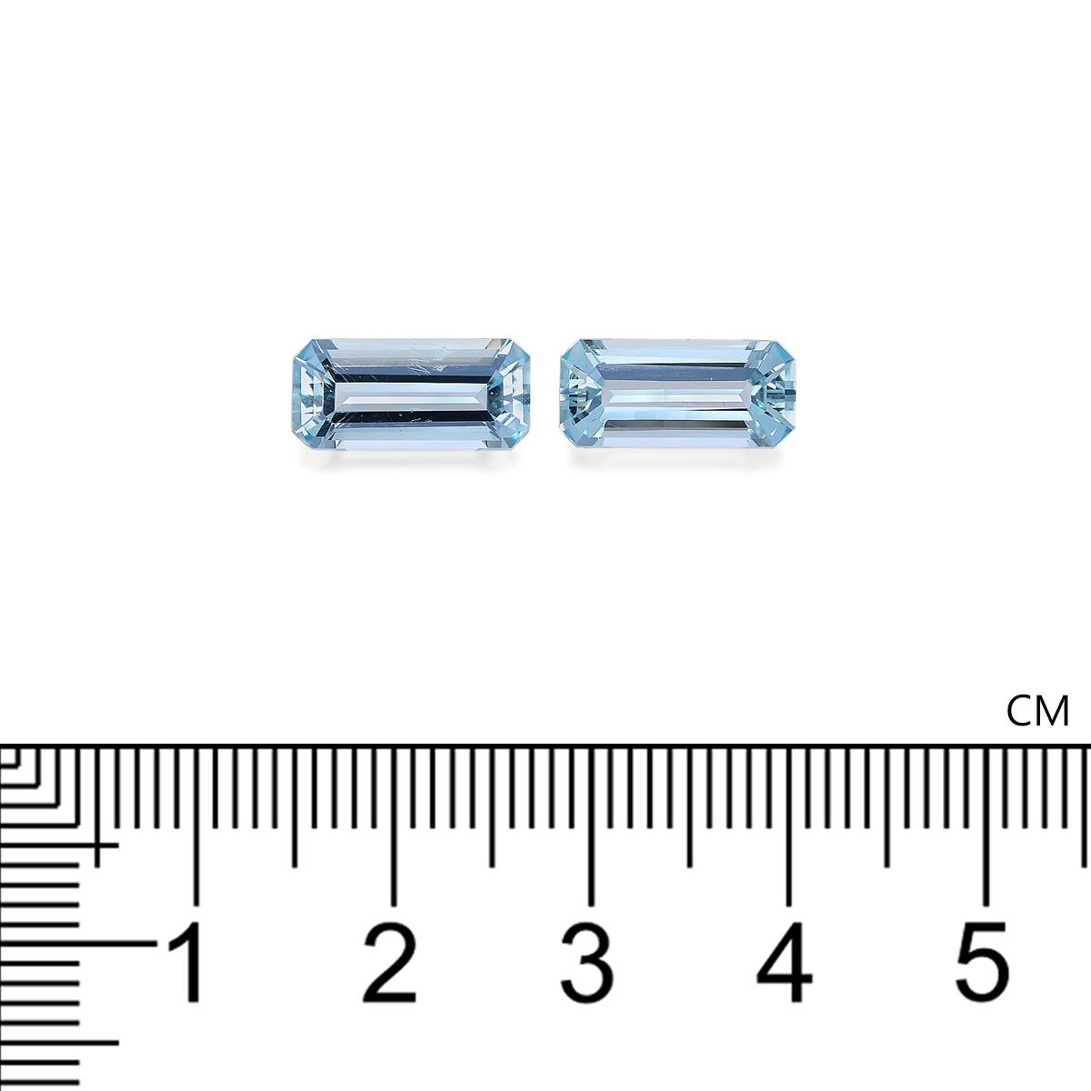 baby blue aquamarine, 4.54ct rectangular cut — view 4