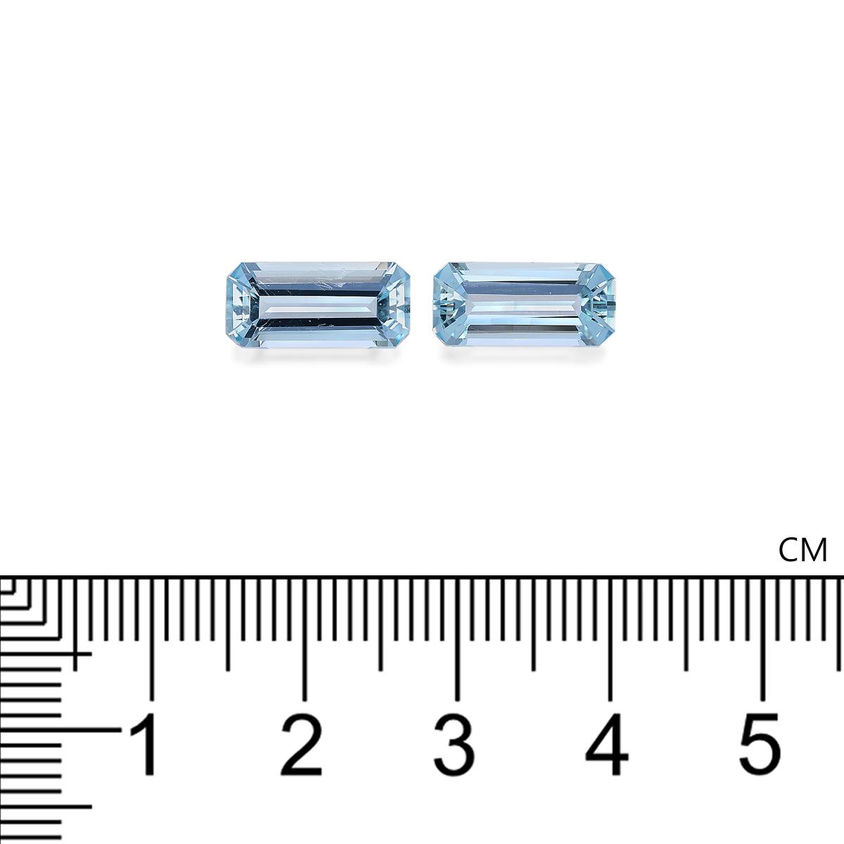 baby blue aquamarine, 4.54ct rectangular cut — view 4