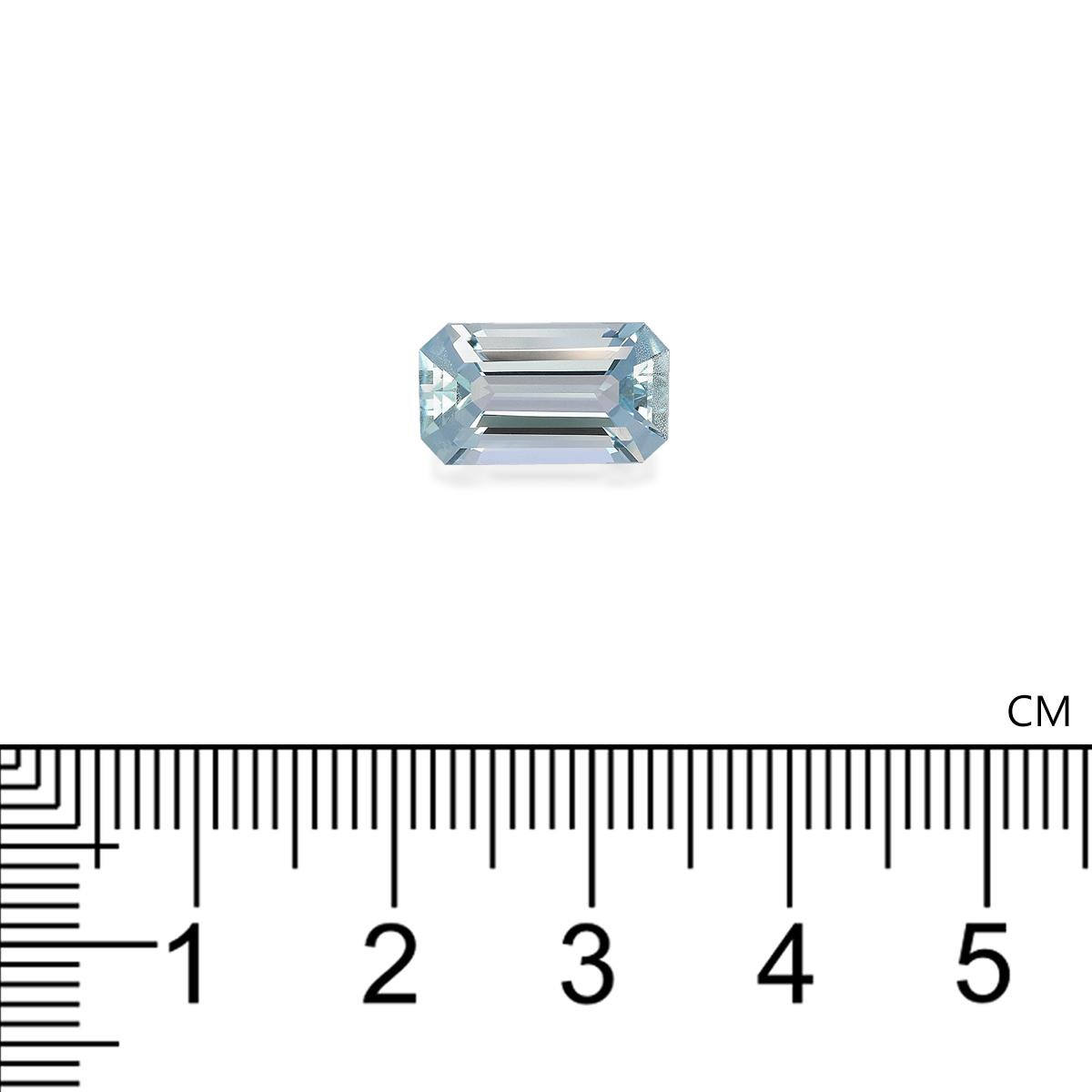 sky blue aquamarine, 3.58ct rectangular cut — view 4