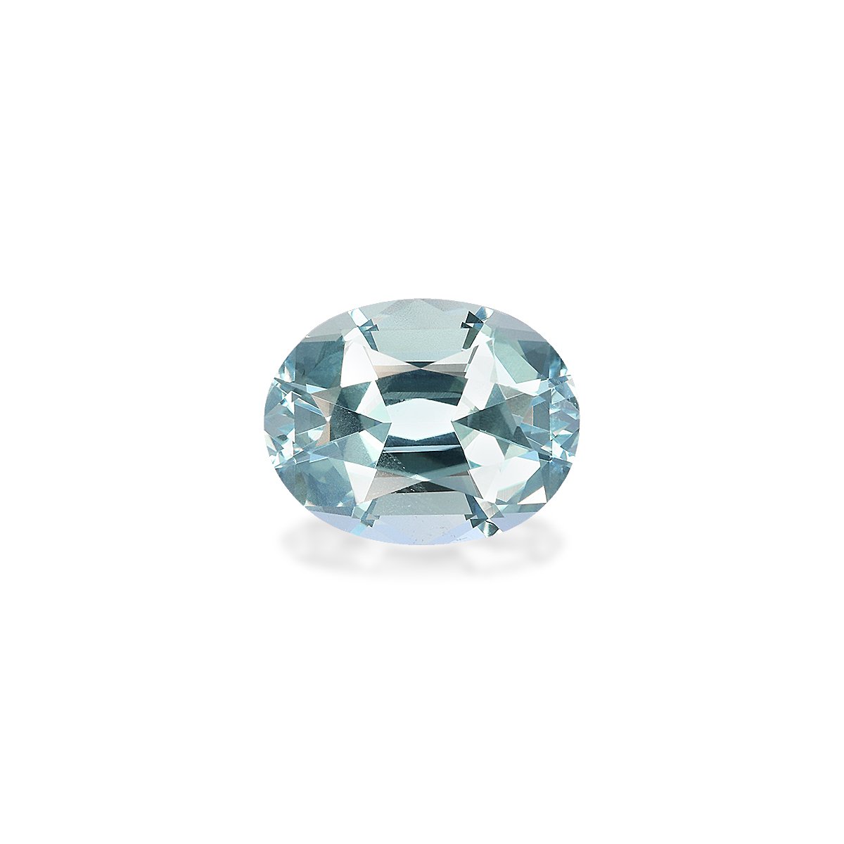 sky blue aquamarine, 3.42ct oval cut — main view