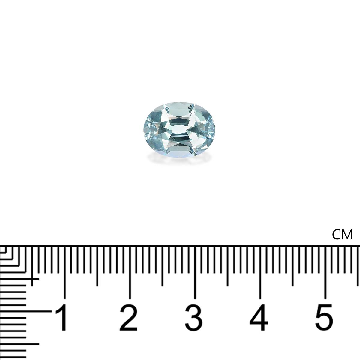 sky blue aquamarine, 3.42ct oval cut — view 4