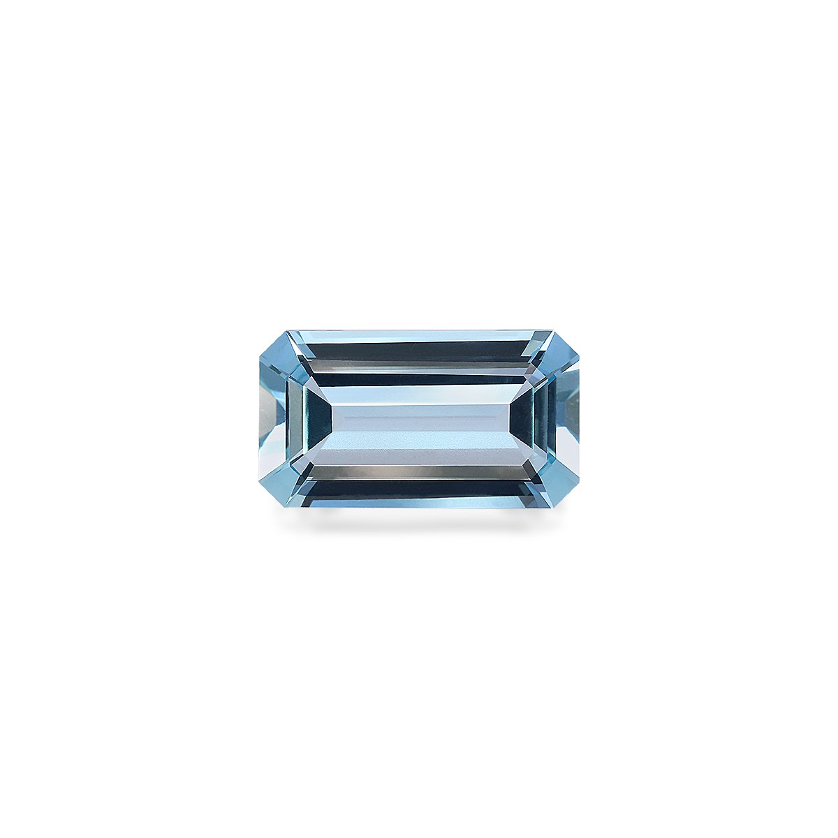 arctic blue aquamarine, 6.77ct rectangular cut — main view