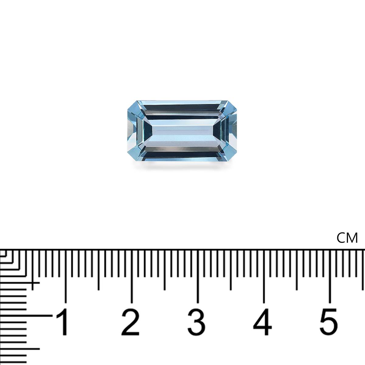 arctic blue aquamarine, 6.77ct rectangular cut — view 4