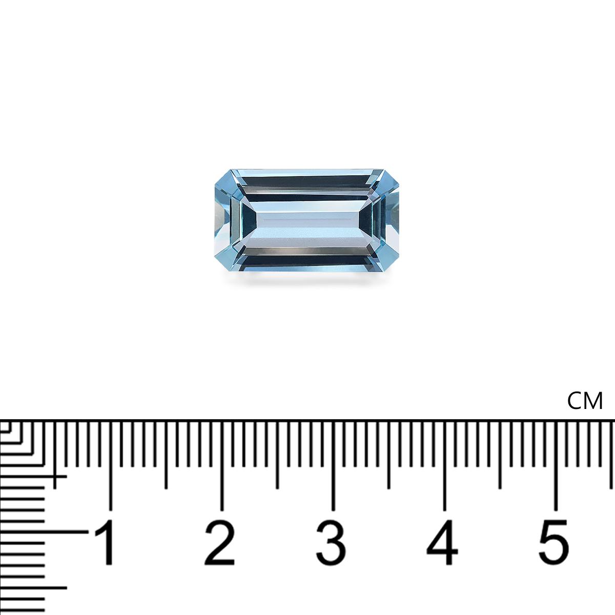arctic blue aquamarine, 6.77ct rectangular cut — view 4