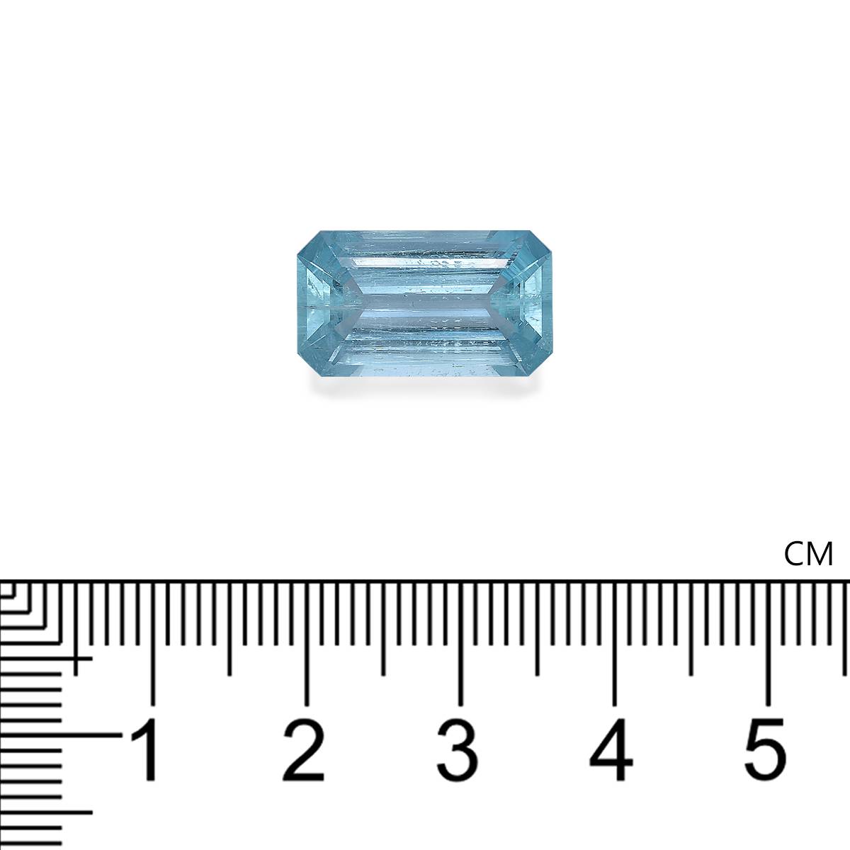 baby blue aquamarine, 8.17ct rectangular cut — view 4