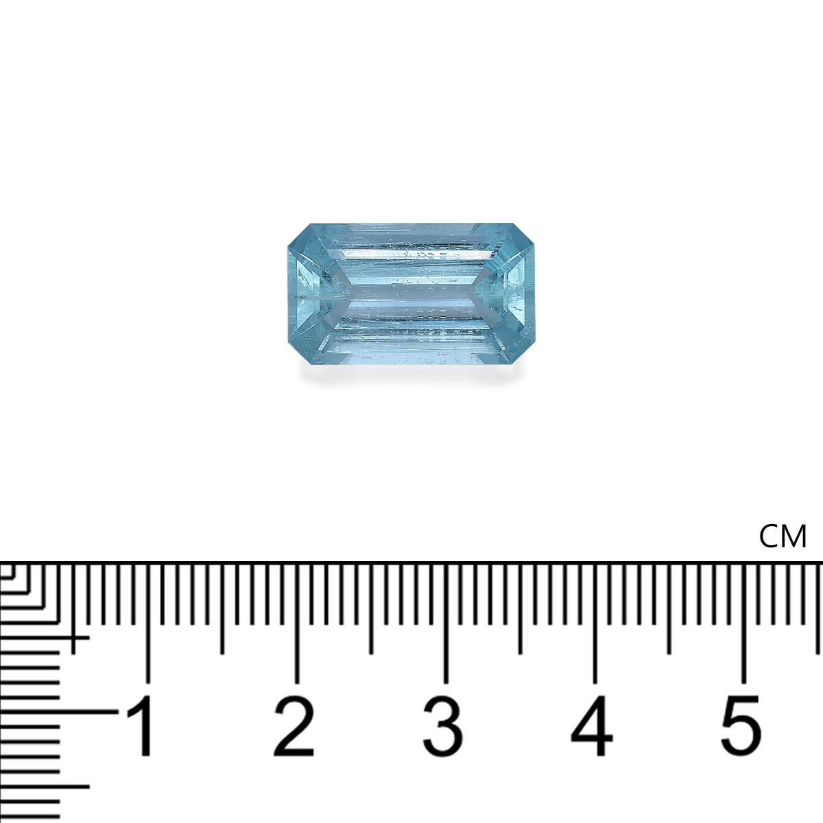 baby blue aquamarine, 8.17ct rectangular cut — view 4