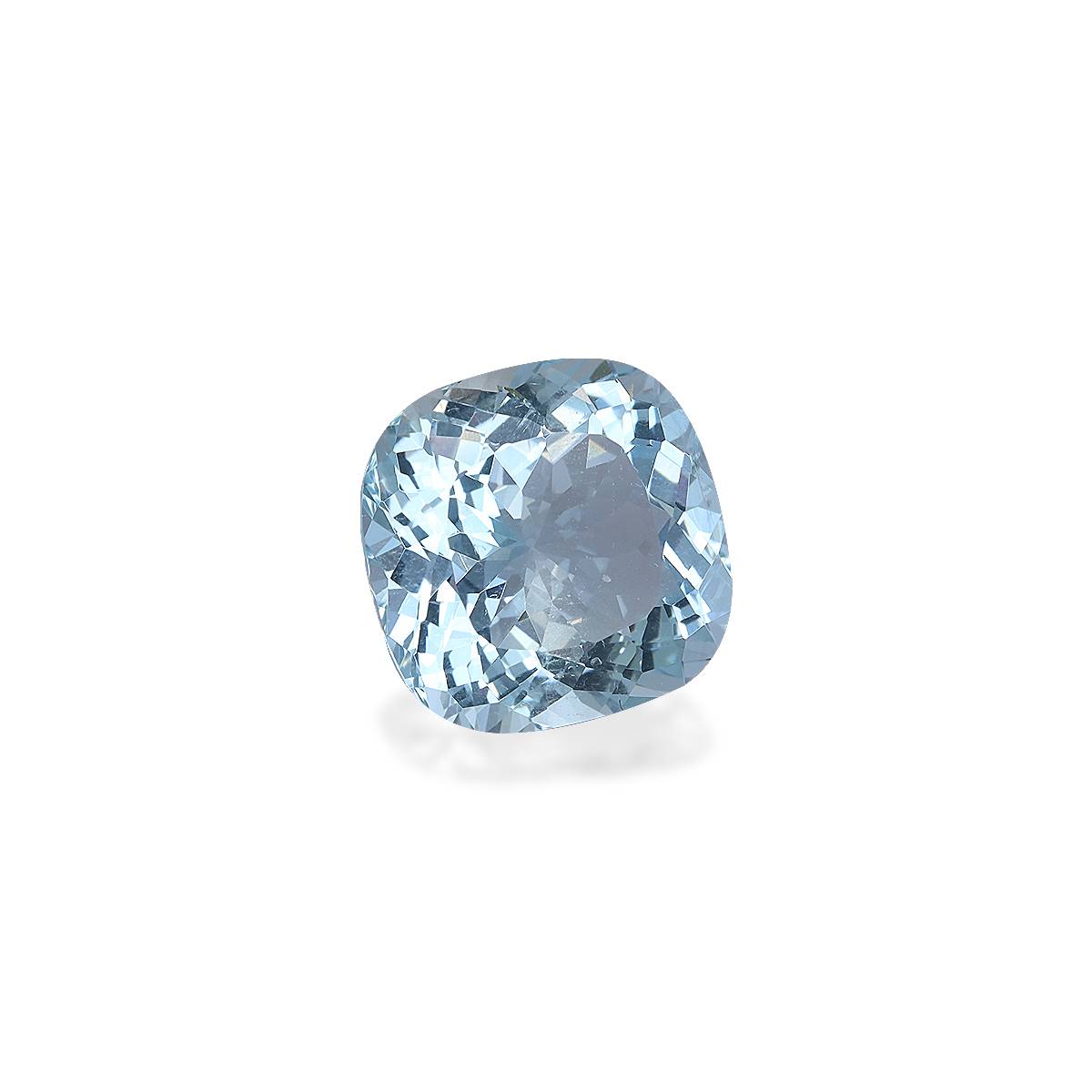baby blue aquamarine, 6.53ct cushion cut — view 3