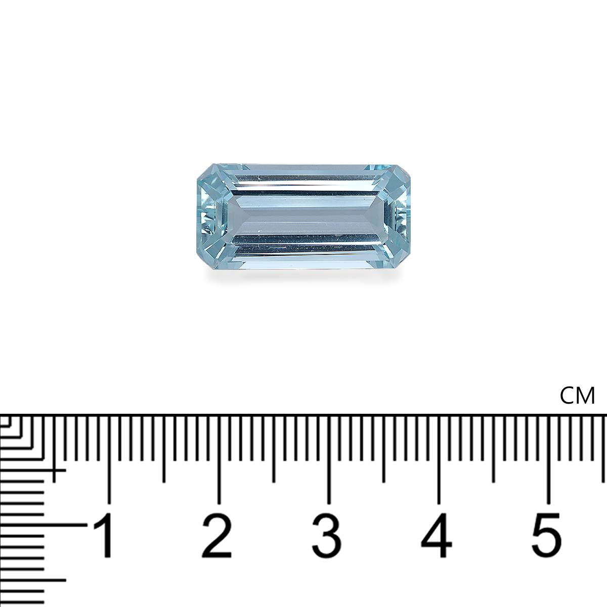 sky blue aquamarine, 10.71ct rectangular cut — view 4