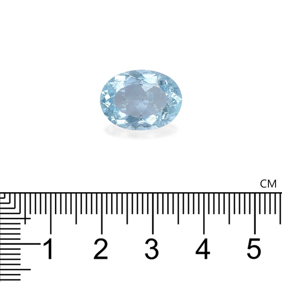 baby blue aquamarine, 7.54ct oval cut — view 4