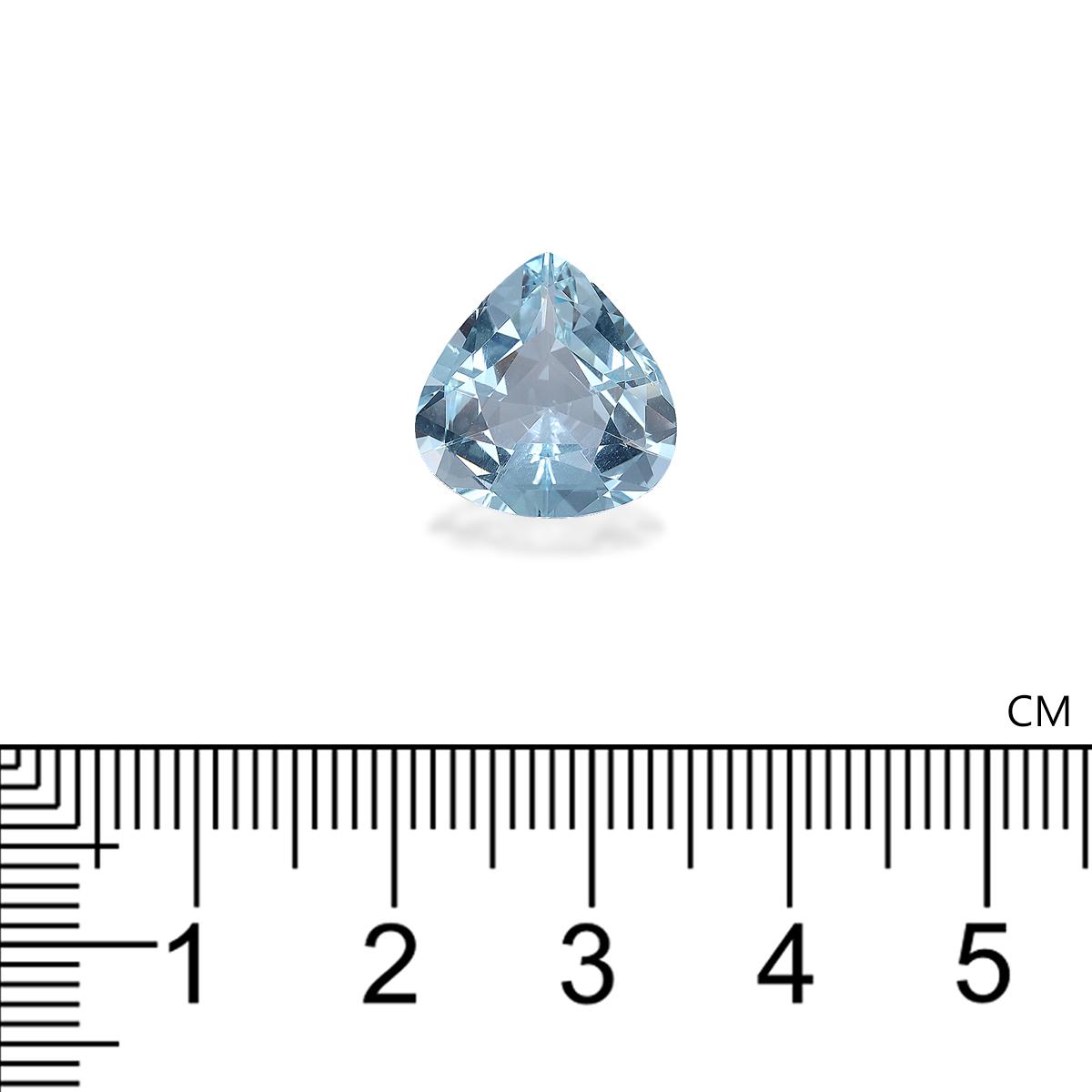 baby blue aquamarine, 5.45ct pear cut — view 4
