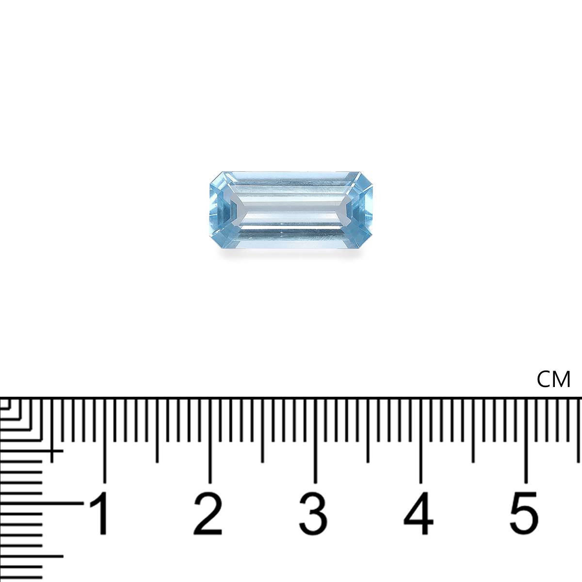 baby blue aquamarine, 4.48ct rectangular cut — view 4