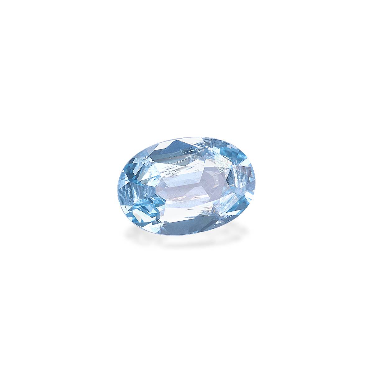 baby blue aquamarine, 3.63ct oval cut — view 3