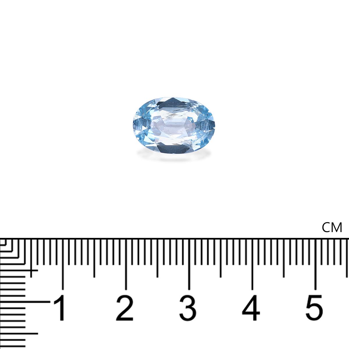 baby blue aquamarine, 3.63ct oval cut — view 4