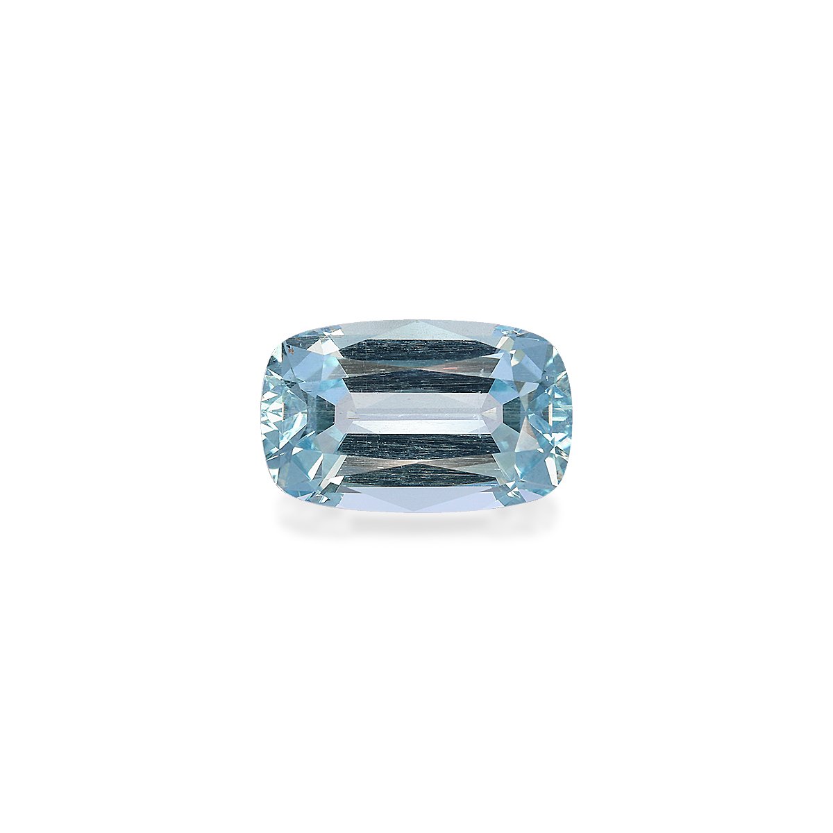 sky blue aquamarine, 4.11ct cushion cut — main view