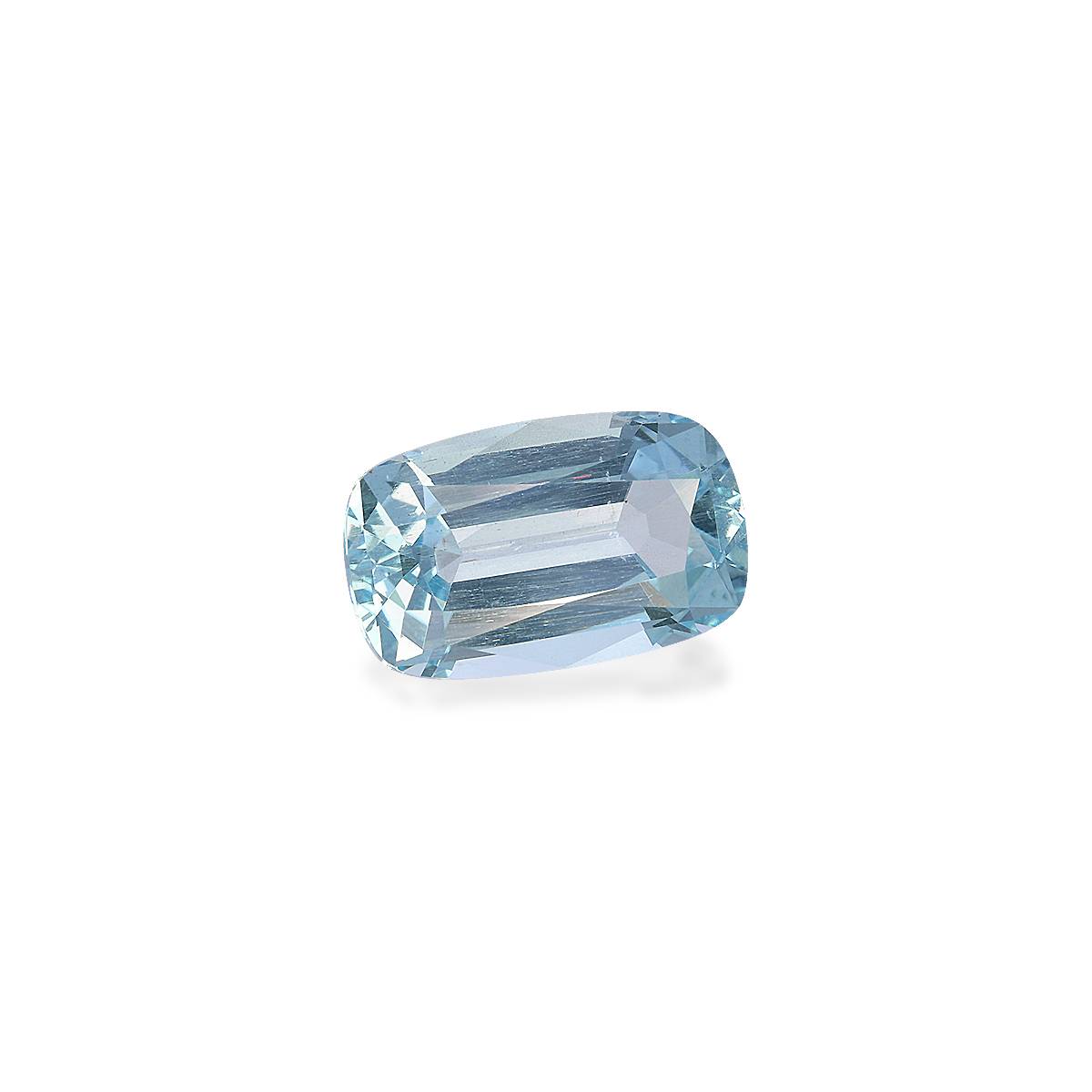 sky blue aquamarine, 4.11ct cushion cut — view 3