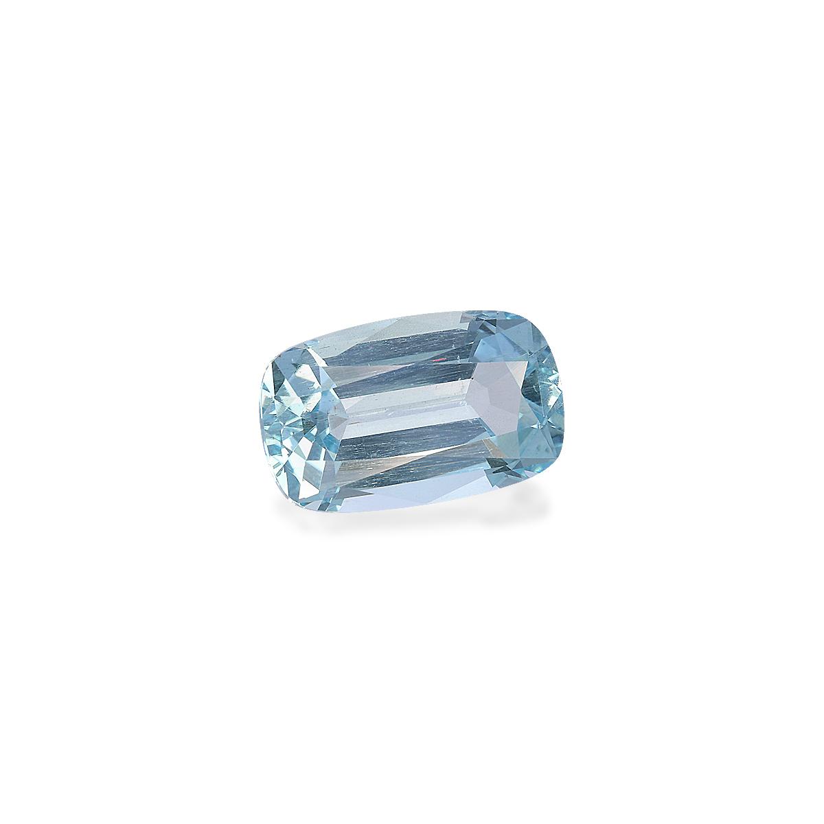 sky blue aquamarine, 4.11ct cushion cut — view 3