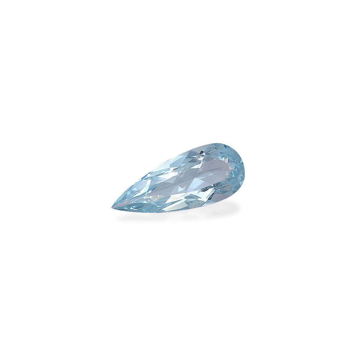 baby blue aquamarine, 4.39ct pear cut — view 3