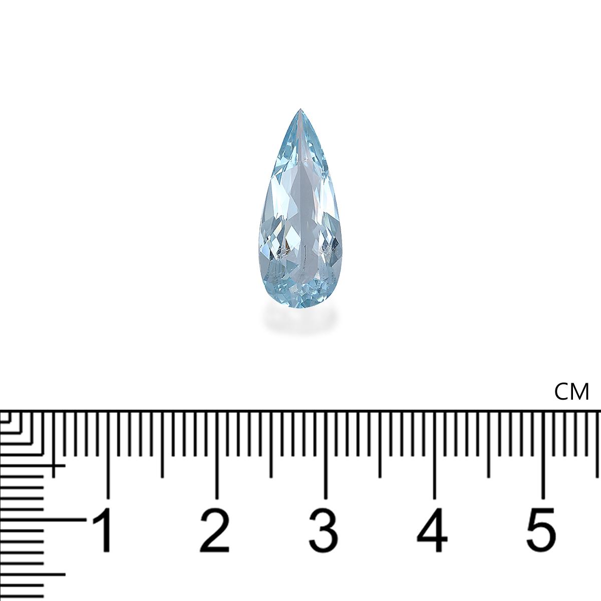baby blue aquamarine, 4.39ct pear cut — view 4